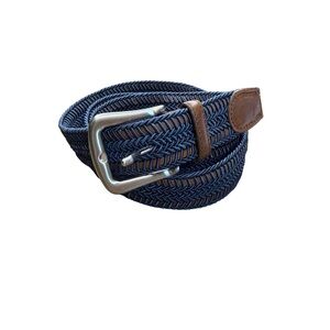 ✨ Torino Italy Woven Blue & Brown Stretch Belt Size 40 ✨‎